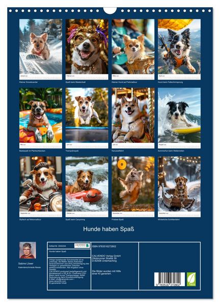 Produktbild: Hunde haben Spa&szlig; (Wandkalender 2026 DIN A3 hoch), CALVENDO Monatskalender