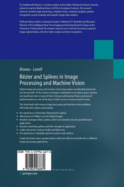 Produktbild: B&eacute;zier and Splines in Image Processing and Machine Vision