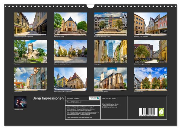 Produktbild: Jena Impressionen (Wandkalender 2026 DIN A3 quer), CALVENDO Monatskalender