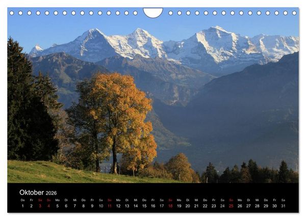 Produktbild: Berner Oberland (Wandkalender 2026 DIN A4 quer), CALVENDO Monatskalender