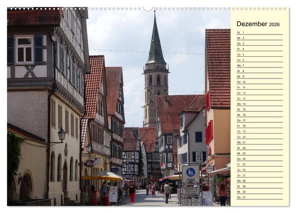 Produktbild: Unterwegs in Schorndorf (Wandkalender 2026 DIN A2 quer), CALVENDO Monatskalender