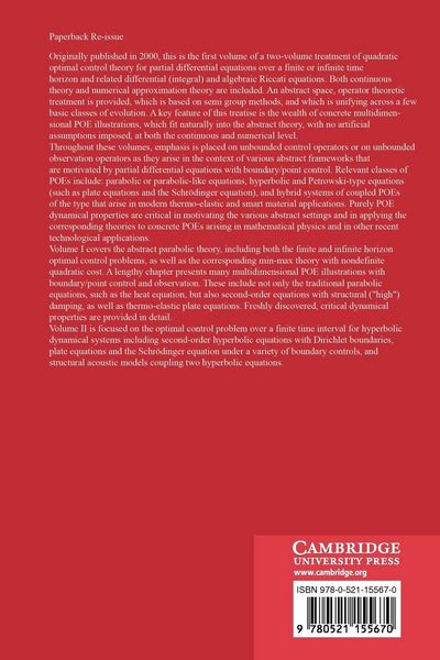 Produktbild: Control Theory for Partial Differential Equations