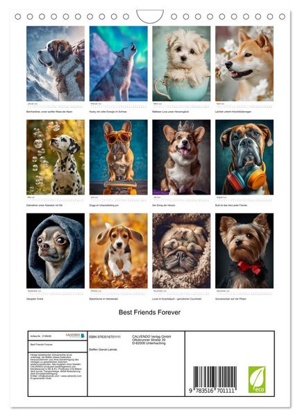 Produktbild: Best Friends Forever (Wandkalender 2026 DIN A4 hoch), CALVENDO Monatskalender