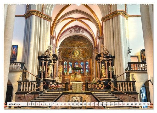 Produktbild: Bonner Kirchen (hochwertiger Premium Wandkalender 2026 DIN A2 quer), Kunstdruck in Hochglanz