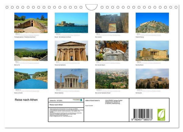 Produktbild: Reise nach Athen (Wandkalender 2026 DIN A4 quer), CALVENDO Monatskalender