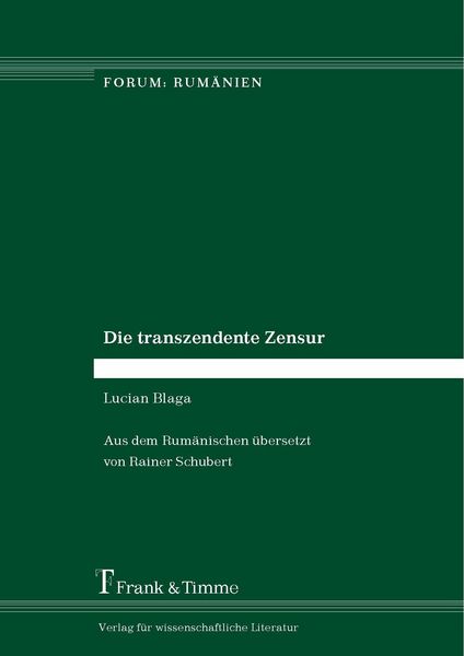 Produktbild: Die transzendente Zensur