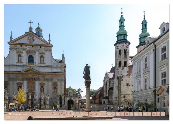 Produktbild: Krakau. Ein Spaziergang durch Polens kulturelles Herz (hochwertiger Premium Wandkalender 2026 DIN A2 quer), Kunstdruck in Hochglanz