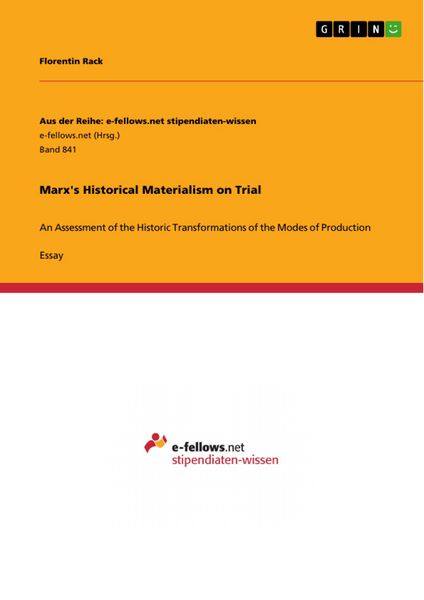 Produktbild: Marx's Historical Materialism on Trial