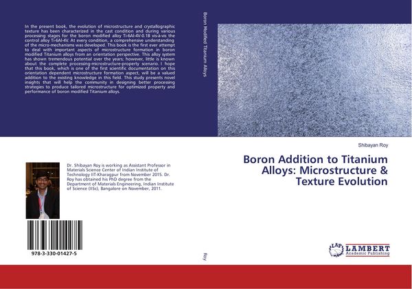 Produktbild: Boron Addition to Titanium Alloys: Microstructure & Texture Evolution