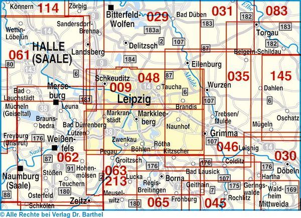 Produktbild: Radwanderkarte Leipzig und Umgebung