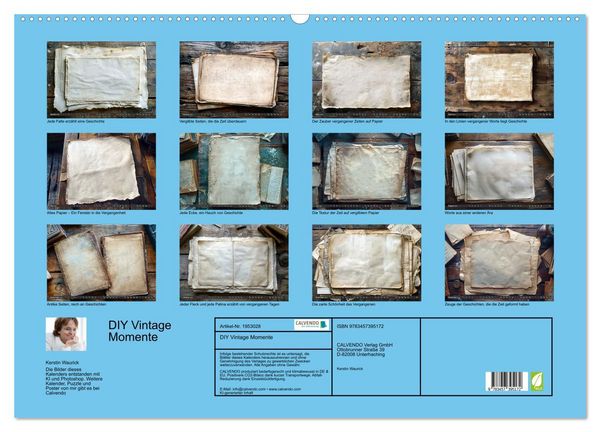 Produktbild: DIY Vintage Momente (Wandkalender 2026 DIN A2 quer), CALVENDO Monatskalender