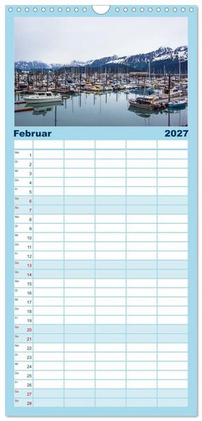 Produktbild: Familienplaner 2027 - Der Alaska Kalender mit 5 Spalten (Wandkalender, 21 x 45 cm) CALVENDO