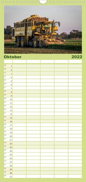 Produktbild: Familienplaner Landmaschinen zum Anfassen nah (Wandkalender 2022 , 21 cm x 45 cm, hoch)