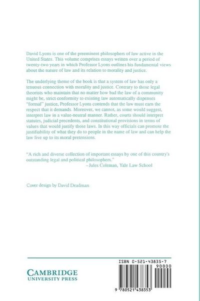 Produktbild: Moral Aspects of Legal Theory