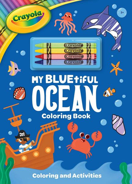 Produktbild: Crayola: My Bluetiful Ocean Coloring Book: Includes 4 Crayola Crayons (a Crayola Ocean Coloring Activity Book with Crayons for Kids)