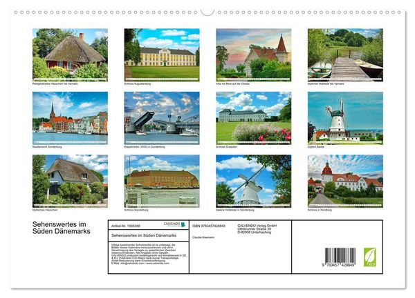 Produktbild: Sehenswertes im S&uuml;den D&auml;nemarks (hochwertiger Premium Wandkalender 2026 DIN A2 quer), Kunstdruck in Hochglanz