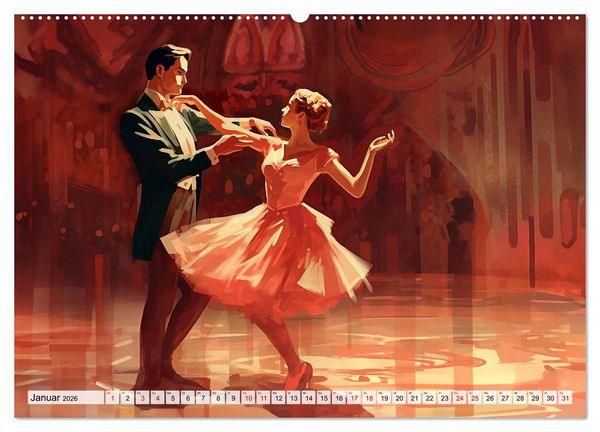 Produktbild: Tanz Leidenschaft in Bewegung (Wandkalender 2026 DIN A2 quer), CALVENDO Monatskalender
