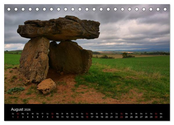 Produktbild: Frankreichs geheimnisvoller S&uuml;den - Dolmen und Menhire im Languedoc-Roussillon (Tischkalender 2026 DIN A5 quer), CALVENDO Monatskalender