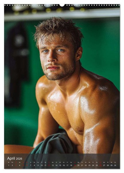Produktbild: SEXY M&Auml;NNER - Muskeln im M&auml;nnerkalender (Wandkalender 2026 DIN A2 hoch), CALVENDO Monatskalender