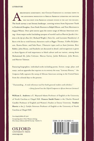 Produktbild: The Concise Oxford Companion to African American Literature