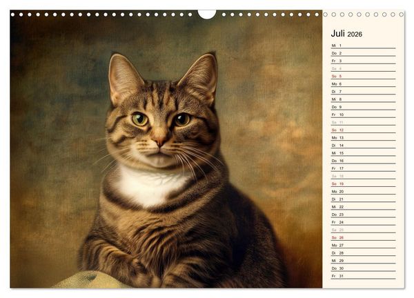 Produktbild: Katzen schaffen Kunst (Wandkalender 2026 DIN A3 quer), CALVENDO Monatskalender