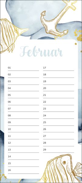 Immerwährender Geburtstagskalender Maritim