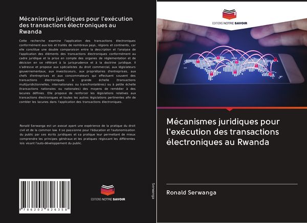 Produktbild: M&eacute;canismes juridiques pour l'ex&eacute;cution des transactions &eacute;lectroniques au Rwanda