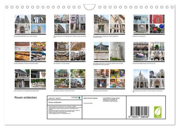 Produktbild: Rouen entdecken (Wandkalender 2026 DIN A4 quer), CALVENDO Monatskalender