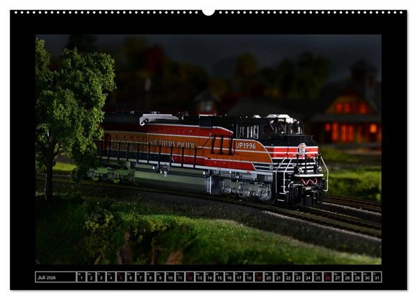 Produktbild: Amerikanische Modelleisenbahnen (Wandkalender 2026 DIN A2 quer), CALVENDO Monatskalender