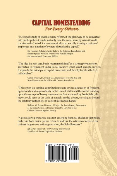 Produktbild: Capital Homesteading for Every Citizen