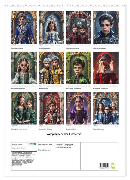 Produktbild: Vampirkinder der Finsternis (Wandkalender 2026 DIN A2 hoch), CALVENDO Monatskalender