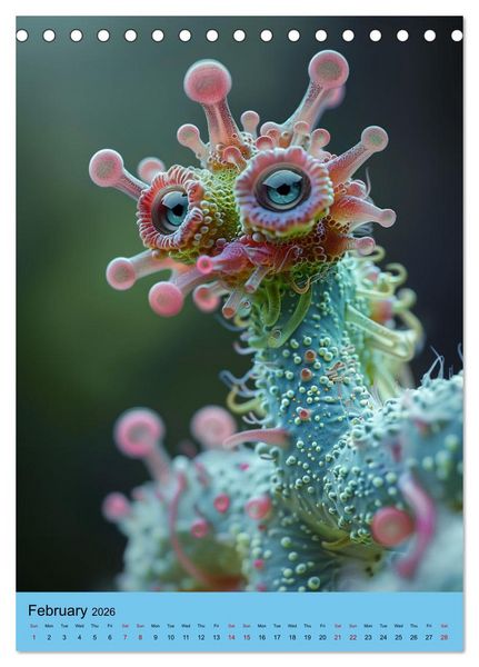 Produktbild: Microbial Cuteness (Desk Calendar 2026 DIN A5 portrait), CALVENDO 12 Month DeskCalendar