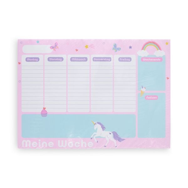 Produktbild: Wochenplaner DIN A3 Einhorn