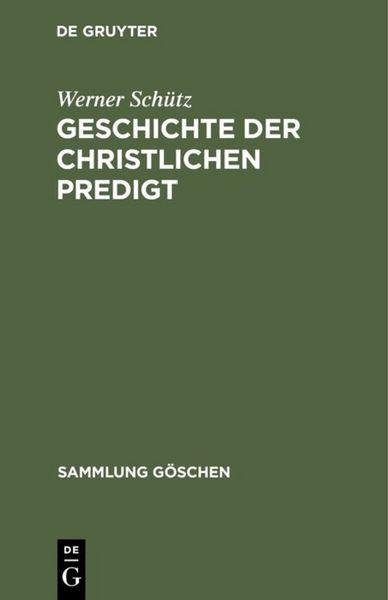 Produktbild: Geschichte der christlichen Predigt