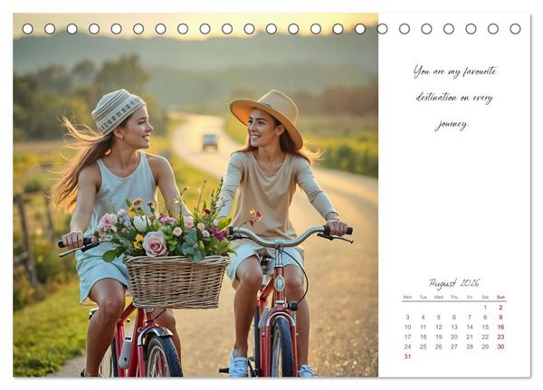 Produktbild: Shining brighter together - My heart, my sister, my home (Desk Calendar 2026 DIN A5 landscape), CALVENDO 12 Month DeskCalendar
