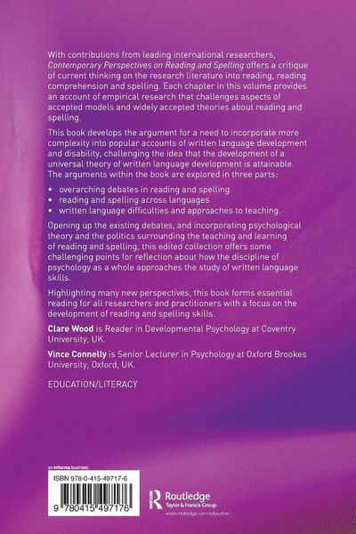 Produktbild: Contemporary Perspectives on Reading and Spelling