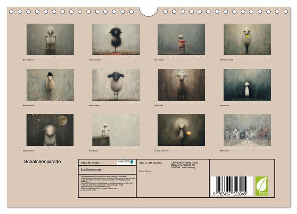 Produktbild: Sch&auml;fchenparade (Wandkalender 2026 DIN A4 quer), CALVENDO Monatskalender