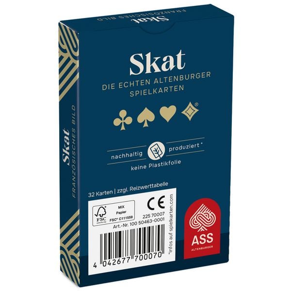 Produktbild: ASS - Skat Premium Leinen, franz&ouml;sisches Bild in Faltschachtel
