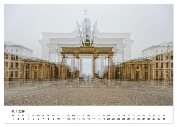 Produktbild: Berlin &ndash; Ikonen in Mehrfachbelichtung (Tischkalender 2026 DIN A5 quer), CALVENDO Monatskalender