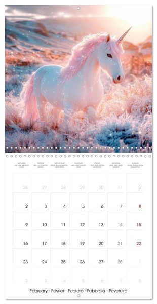 Produktbild: Unicorn Whispers - Tales of Glitter and Grace (Wall Calendar 2026 12 &times; 12 Inch) CALVENDO 12 Month Wall Calendar
