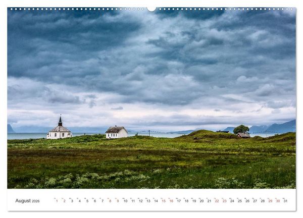 Produktbild: Nordland &ndash; Die Weite Skandinaviens (hochwertiger Premium Wandkalender 2026 DIN A2 quer), Kunstdruck in Hochglanz