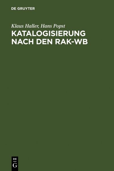 Produktbild: Katalogisierung nach den RAK-WB