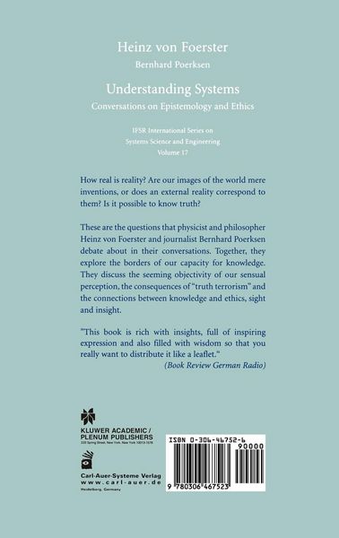 Produktbild: Understanding Systems: Conversations on Epistemology and Ethics