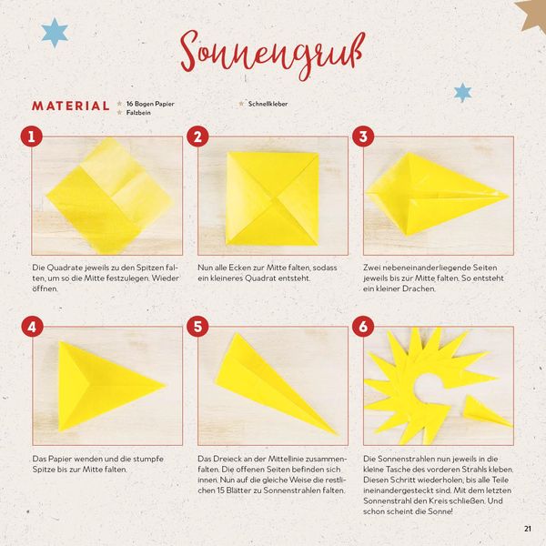 Produktbild: Origamisterne? Gerne! &ndash; Natural Christmas &ndash; Weihnachtliches Bastelset zum Sofort-Losfalten