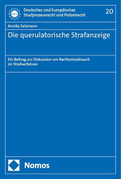Produktbild: Die querulatorische Strafanzeige