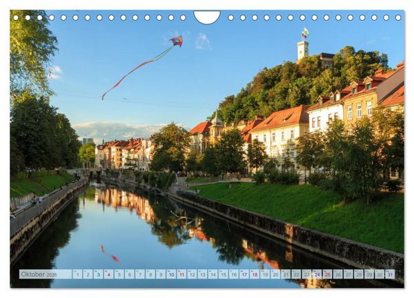 Produktbild: Ljubljana - Sloweniens wundersch&ouml;ne Hauptstadt (Wandkalender 2026 DIN A4 quer), CALVENDO Monatskalender