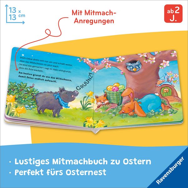 Produktbild: Aufgewacht, lieber Osterhase: Mein Oster-Mitmachbuch
