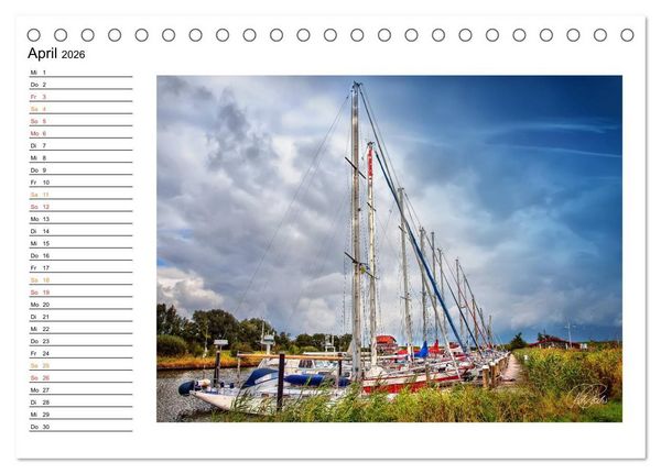 Produktbild: Friesland - am Vareler Hafen (Tischkalender 2026 DIN A5 quer), CALVENDO Monatskalender