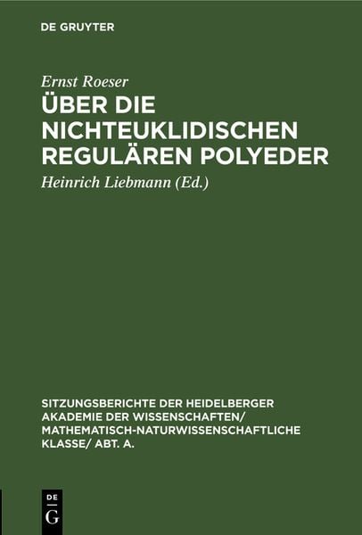 Produktbild: &Uuml;ber die nichteuklidischen regul&auml;ren Polyeder