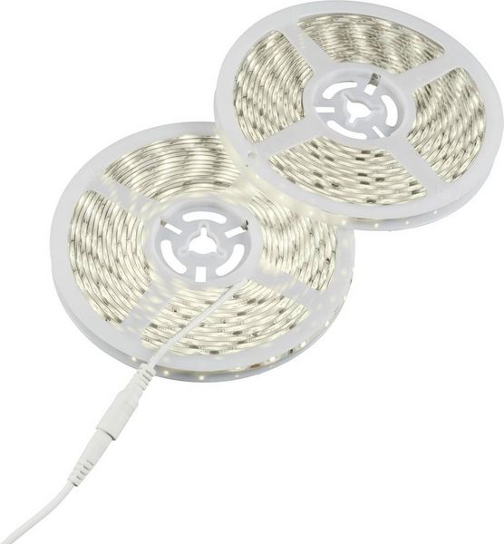 Sygonix SY-6613008 LED-Streifen-Komplettset mit Stecker/Buchse 12 V/DC 10 m Tageslichtweiß 1 St.